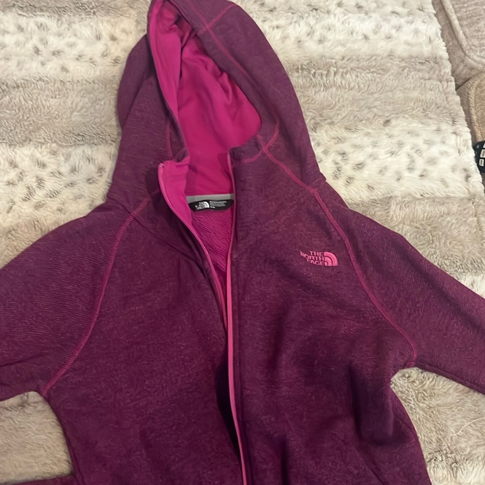 North face zip up sweat shirt jacket